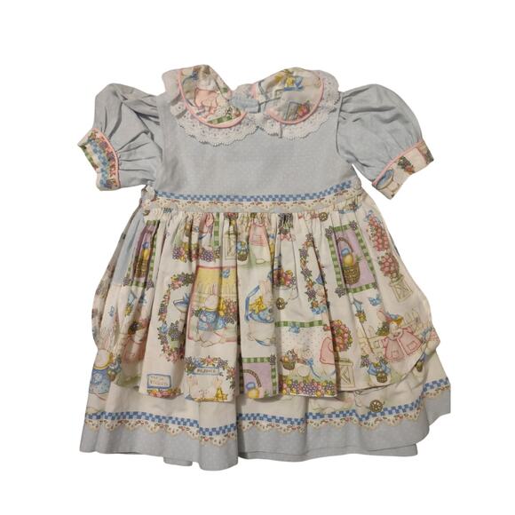 Daisy Kingdom Other - Vintage Handmade Daisy Kingdom Pinafore Dress Size 4T Prairiecore Cottagecore